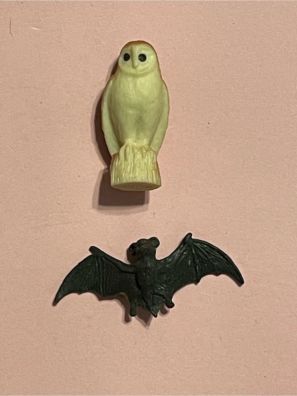 Rubber Bat & Rubber Miniature Owl ~ you get both #9947